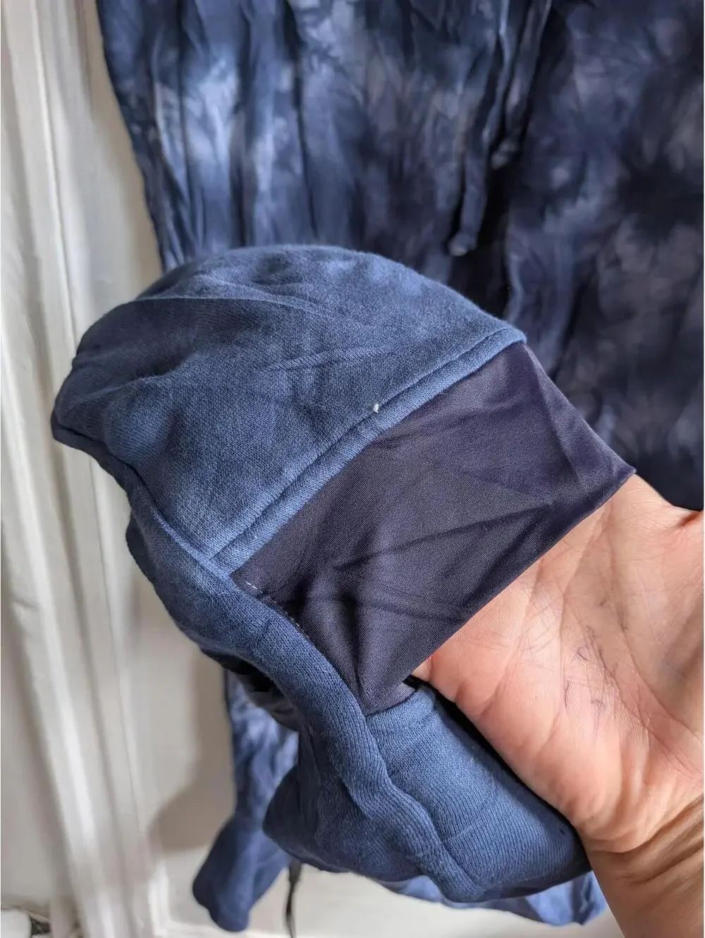Feejays Pants Mens 2XL Blue Tie Dye Fleece Footed Lounge Sweatpants Winter